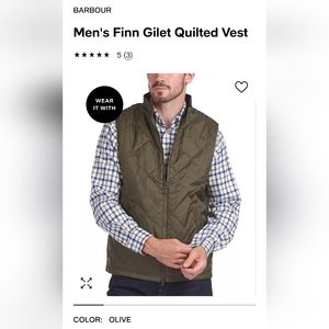 BARBOUR Men's Finn Gilet Quilted Vest